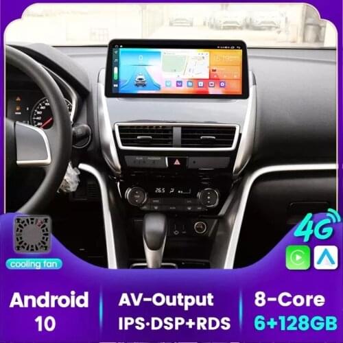 Android Auto Carplay Car Mulitmedia Player For Mitsubishi Eclipse Cross 2018 2019-2021 QLED Screen 1920*720 8Core 6GB+128GB BT