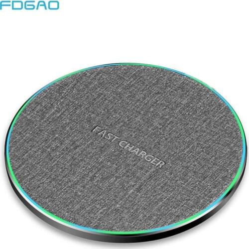 FDGAO 15W Wireless Charger for iPhone X XS XR 8 10W Qi Fast Charging Pad for Samsung S10 S9 Note 9 8 AirPods Xiaomi Quick Charge