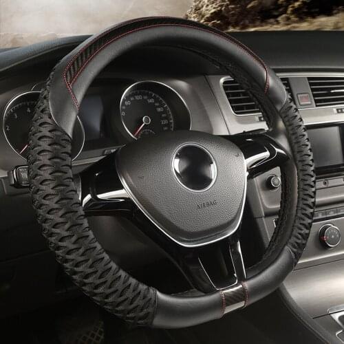 D series Micro Fiber Leather Car Steering Wheels Covers 38CM/15'' Steering Wheel Hubs Car Styling,For VW GOLF 7 2015 POLO JATTA