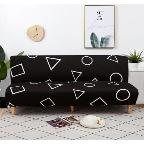 Spandex Sofa Bed Cover Without Armrest Folding Sofa Cover Elastic Couch Cover Sofa Slipcovers for Living Room Modern Home