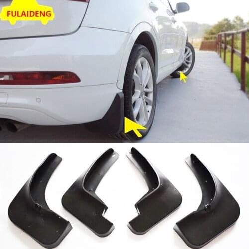4PCS For Audi Q3 2012-2015 2016-2018 Black ABS Mudguard Molded Splash Guards Mud Flaps Cover Car Styling