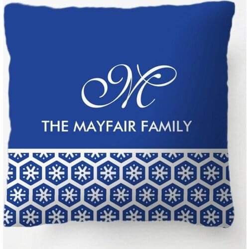 Floral Pattern Soft Red White Family Monogram Throw Pillow Case decorative Cushion Cover Pillow Case Customize Gift Pillowcase