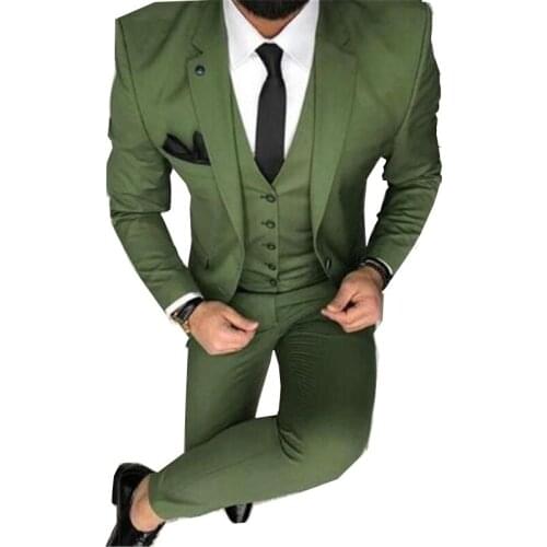 Handsome Cool Terno Bespoke Fashion Men Suits Slim Notch Lapel One Button Sky Bule Jacket Pant Vest Navy Bule Tie Handkerchief