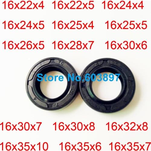 2pcs TC Skeleton Oil Seal NBR Ring Gasket 16x24x4 16x24x5 16x24x6 16x24x7 16x25x5 16x25x7 16x26x7 16x28x6 16x29x7 16x30x10mm