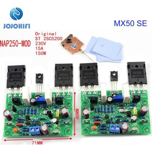 DIY KITS/Finished Board One Pair MX50 SE Dual Channel Power Amplifier Assembly Amplifiers Board Two Boards with insulation sheet