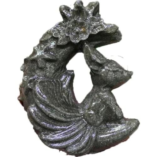 Natural Crystal Fox Hand Carved Chalcopyrite Moon Fox Restored Chakra Minerals Quartz Home Wedding Decoration