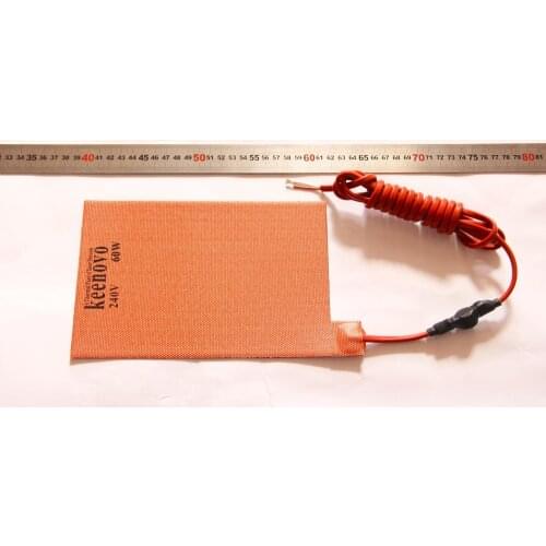 5.5" X 8.5" 60W 240V KEENOVO Car Truck Battery Heater Pad w/ 2m Cord + 0 Deg C Thermostat