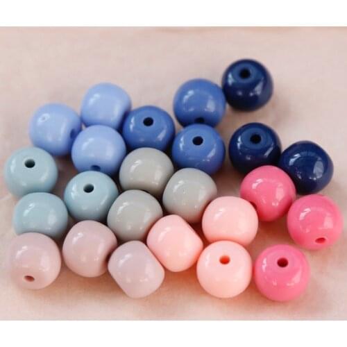 All-match! Multicolor! Obediently, fat, small, solid resin beads, Japanese handmade earrings, diy jewelry accessories