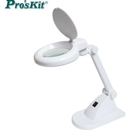 Proskit MA-1016MG LED desktop magnifying glass lamp magnifying glass table lamp old man reading clock repair welding table lamp