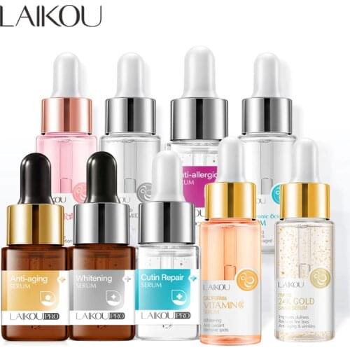 LAIKOU Serum Japan Sakura Essence Anti-Aging Hyaluronic Acid Pure 24K Gold Whitening Vitamin C Face Serum Face Skin Care Korea