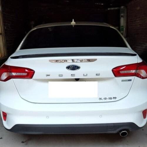For Ford Focus 2019 high quality ABS Plastic Unpainted Color Rear Spoiler Wing Trunk Lid Cover Car Styling