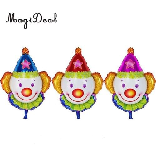 Funny Juggles Super Clow Aluminum Foil Balloon Circus Party Kids Birthday Party Gift Favor