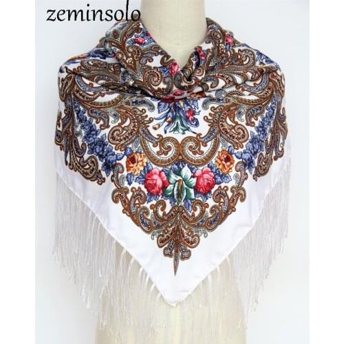 Hot Sale New Fashion Women Scarf Square Cotton Scarves Tassel Scarf Printed Women Wraps Bandana Winter Autumn Ladies Shawls