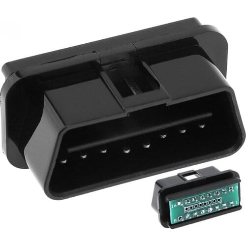 1Piece OBD-II 16Pin Male Extension Opening Cable Car Diagnostic Interface Connector PLug with Green Glossy Face Welding Plate