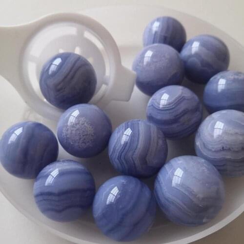 1pc Natural Blue Stripes Agate Crystal Ball Chakra Stone Meditation Natural Sapphire Ornaments for Home Decoration