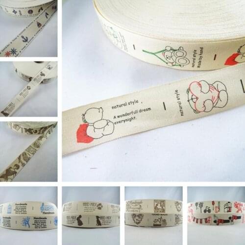 20yards/lot 1'' 25mm Cotton Ribbon Printing dachshund Hand Made Girl house DIY Label Sewing & Packing Accessories Printed Ruban
