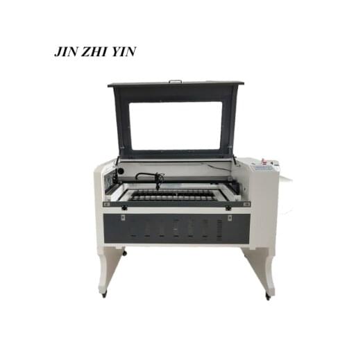 6090 Laser engraving cutting machine 80w wood acrylic co2 laser engraver cutter ruida 6442s front to rear design