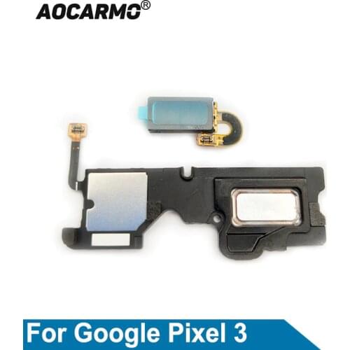 Aocarmo For Google Pixel 3 Top Ear Speaker Earpiece And Bottom Loud Speaker Buzzer Ringer Flex Cable Replacement Part