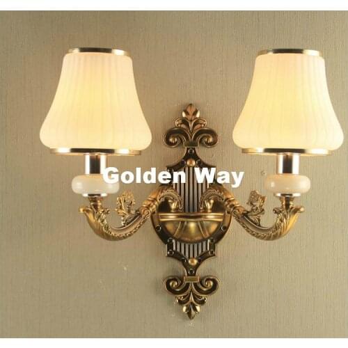 Free Shipping European Zinc Alloy Wall Lamp The Sitting Room Hall Bedroom TV Wall Lamps Atmospheric Crystal Wall Lamp Lighting