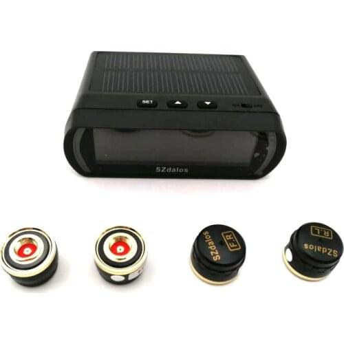 Wireless tire pressure visual and audible waring solar power 433mhz tmps sensor tire pressure monitoring