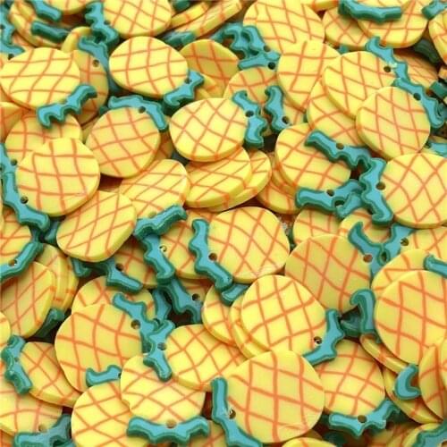 20Pcs/lot 20mm Pineapple Beads Flakes Clay Beads Polymer Spacer Beads For Jewelry Making DIY Bracelet Hairpin #A89-4