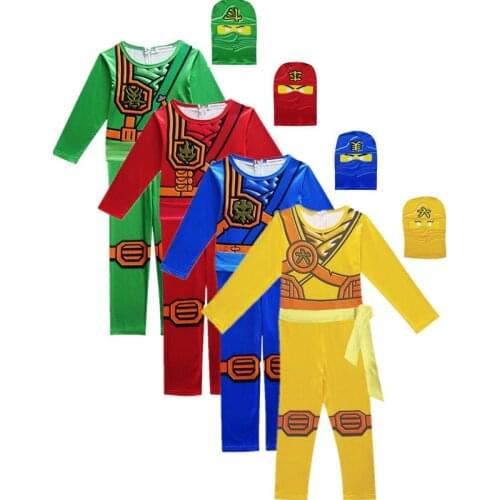Kids Ninjago-Costumes Ninja Cosplay Boys Anime Clothes for Children Halloween Costumes for Kids Suit Superhero Costume