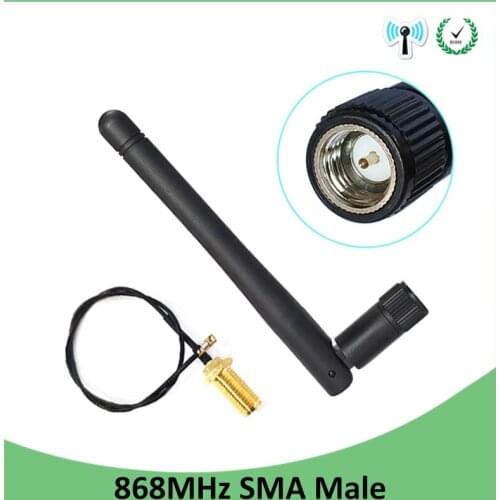 868MHz 915MHz lora Antenna 3dbi 20 SMA Male Connector GSM 915 MHz 868 IOT lorawan antena antenne 21cm RP-SMA/u.FL Pigtail router