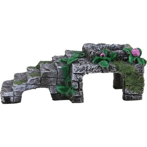 Artificial Aquarium Fish Tank Ornaments Decorations Resin Turtle Reptile Platform Climb Ramp Tank Water Aquatic Aquarium Decor