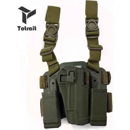 Totrait Tactical Military equipment Colt 1911 Leg Holster Hunting Quick Drop Right Hand Gun Pistol Holster black/green/sand