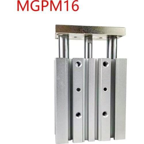 MGPM16 Bore 10-175 Compact Pneumatic Air Cylinder With Guide Rod Cylinder MGPM16-10 MGPM16-20 MGPM16-30