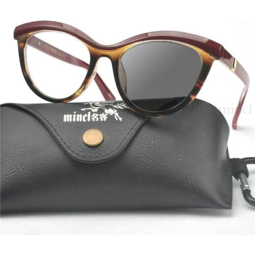 MINCL/2019 Cat Reading Glasses for Women Presbyopic Glasses Hyperopia Sun Photochromic Eyeglasses for Reader with Box NX