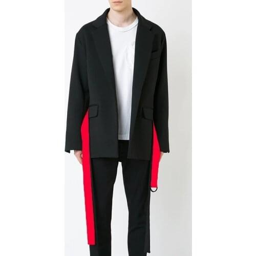 2021 mens stylish suits have an oversize straight oversize belt with a retro and thick autumn/winter style