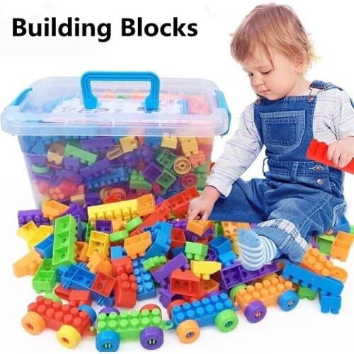 NEW Large particle Building Blocks educational toys DIY Constructor toys For children building blocks 200pcs 520pcs