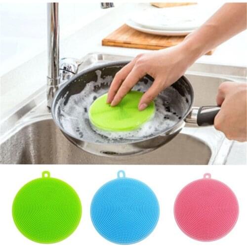 New Universal Silicone Brush Gel Wash Brushes Multipurpose Antibacterial Sponge Cleaning Dish Hfing Insulatio Kitchen Tools