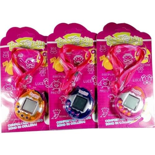 1 PC LCD Virtual Digital Pet Handheld Electronic Game Machine Toy With Lanyard