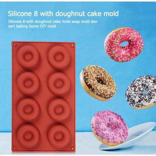 DIY Silicone Donut Mold Kitchen Baking Pan Dessert Bagels Muffins Mould Biscuit Cookie Doughnut DIY Molds Doughnut Mould Chocola