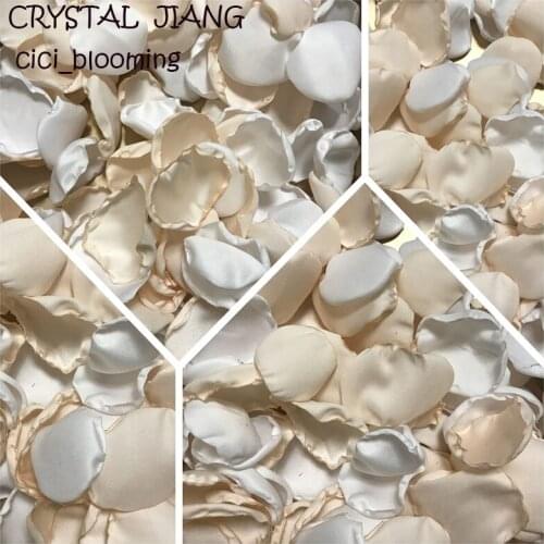 Light Camouflage And White Satin Rose Petals table decor Petals For Weddings Baby Showers Flower Girl Rose Petal