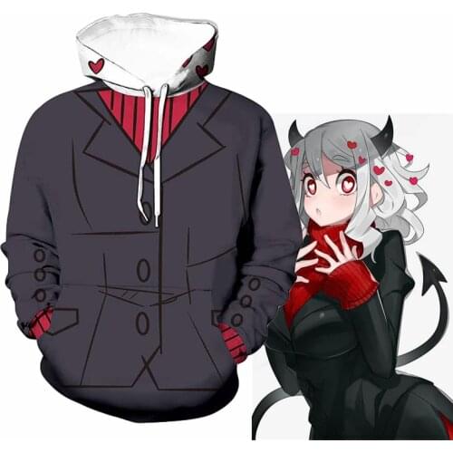 Game of Helltaker Cosplay Hoodie Modeus Costume Casual Jacket Women Men Cltothes casual Hoodie