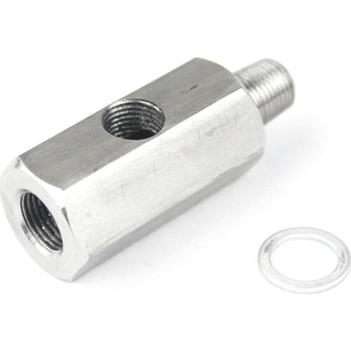 Oil Pressure Sensor Tee 1/8''NPT To Adapter Fitting Turbo Supply Feed Line Gauge Oil Pressure Sensor
