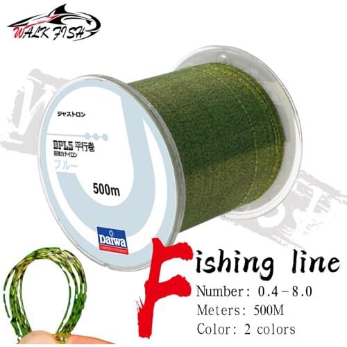 WALK FISH 500m Invisible Fishing Line Spoted Line 3D Bionic Monofilament Fluorocarbon Coated Speckle Carp Nylon Thread Fly Fish