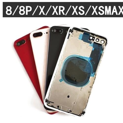 Back Housing Case for iPhone 8 8P Plus Battery Cover Door Rear Middle Frame Chassis Assembly