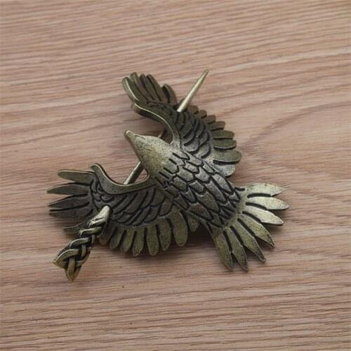 10pcs Alloy Bronze Personality Eagle Hairpin Norse Viking punk Hairstick for Long Hair Women