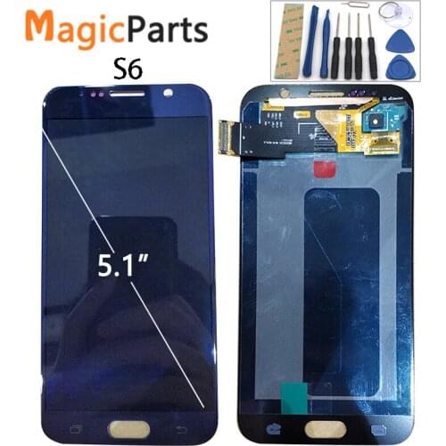Super AMOLED LCDS For Samsung GALAXY S6 G920 G920F LCD Display Touch Screen Digitizer Assembly+Tools+Tape