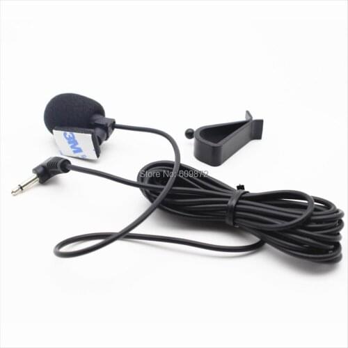 100 Pcs Car Radio Microphone 3.5MM Mono External Microphone Mic for Bluetooth GPS DVD Stereo Receiver