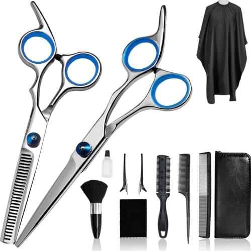 12PCS Hair Cutting Thinning Scissors Salon Hairdressing Set Barber Scissors Cutting Styling Tool Hairdressing Shear Accessories