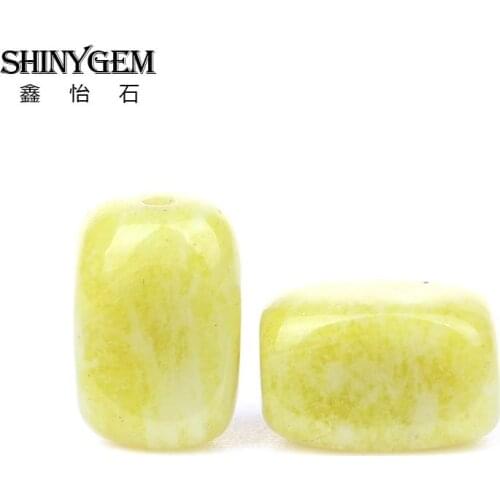 2020 Hot Sell Contracted style 8mm Glass Crystal Yellow Stone Loose Bead Natural Stone Cuboid Beads for Jewelry Making Wholesal