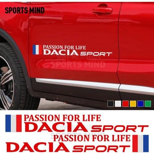 3 Pairs SPORTS MIND DACIA Car sticker Decal Car styling For Renault dacia duster logan sandero stepway lodgy dokker accessories