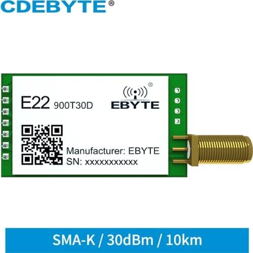5PCS SX1262 LoRa Module 868MHz 915MHz RF 30dBm Long Distance 10km CDEBYTE E22-900T30D Wireless Transceiver Receiver SMA-K IoT