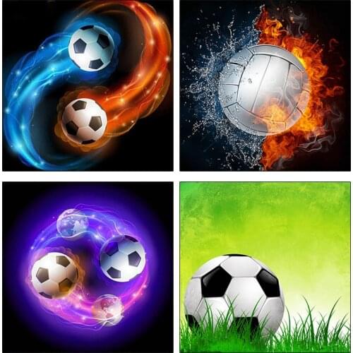5d Diy Diamond Mosaic Sale Soccer Pictures By Rhinestones Diamond Painting Football Diamond Embroidery Sale Full Round Drill Set