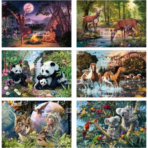 5D diy diamond painting Animal Picture cross stitch 3d diamond embroidery kits diamond mosaic rhinestones embroidery gift